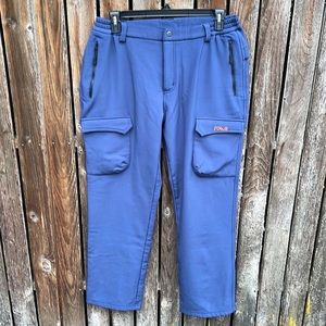 Nonwe Fleece Lined Pants Outdoor 36 x 32 Pockets Cargo Stretch Stone Gray